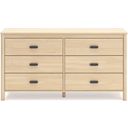 The appearance of Cabinella Dresser In Tan designed by Signature Design by Ashley in the transitional interior design. This tan piece of furniture was selected by 1StopBedrooms from Cabinella Collection to add a touch of cosiness and style into your home. Sku: EB2444-231. Material: Wood.