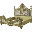 Cabriole King Bed In Light Gold Pu And Gold