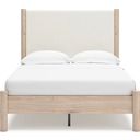 The appearance of Cadmori Full Upholstered Panel Bed In Two-tone designed by Signature Design by Ashley in the transitional interior design. This two-tone piece of furniture  was selected by 1StopBedrooms from Cadmori Collection to add a touch of cosiness and style into your home. Sku: B100-12;B2615-84;B2615-87. Bed Type: Panel Bed. Material: Fabric. Bed Size: Full.