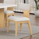The appearance of Caerwys Side Chair Set of 2 In Natural designed by Furniture of America in the modern / contemporary interior design. This natural piece of furniture  was selected by 1StopBedrooms from Caerwys Collection to add a touch of cosiness and style into your home. Sku: FM34004NT-SC-2PK. Material: Rubberwood.