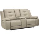 The appearance of Caldwell Power Console Loveseat with Power Headrest In Tahoe Fog designed by Parker House in the modern / contemporary interior design. This tahoe fog piece of furniture was selected by 1StopBedrooms from Caldwell Collection to add a touch of cosiness and style into your home. Sku: MCAL#822CPH-TAFG. Material: Polyester.