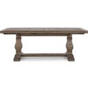 The appearance of Caleb 114 Inch Extension Dining Table In Distressed Brown designed by Classic Home in the transitional interior design. This distressed brown piece of furniture  was selected by 1StopBedrooms from Caleb Collection to add a touch of cosiness and style into your home. Sku: 51030896. Table Top Shape: Rectangular. Material: Reclaimed Pine. Size: 39" x 114".