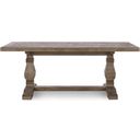 The appearance of Caleb 78 Inch Dining Table In Distressed Brown designed by Classic Home in the transitional interior design. This distressed brown piece of furniture was selected by 1StopBedrooms from Caleb Collection to add a touch of cosiness and style into your home. Sku: 51030613. Table Top Shape: Rectangular. Material: Reclaimed Pine. Size: 38" x 78".