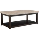 The appearance of Caleb Espresso Coffee Table With Marble Top designed by Picket House in the transitional interior design. This brown piece of furniture  was selected by 1StopBedrooms from Caleb Collection to add a touch of cosiness and style into your home. Sku: CKS100CTE. Material: Marble.
