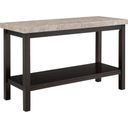 The appearance of Caleb Espresso Sofa Table With Marble Top designed by Picket House in the transitional interior design. This brown piece of furniture  was selected by 1StopBedrooms from Caleb Collection to add a touch of cosiness and style into your home. Sku: CKS100STE. Material: Marble.