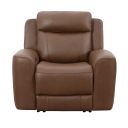 The appearance of Calgary Power Recliner with Power Headrest In Autumn Umber designed by Parker House in the traditional interior design. This autumn umber piece of furniture was selected by 1StopBedrooms from Calgary Collection to add a touch of cosiness and style into your home. Sku: MCGR#812PH-ATUB. Material: Top Grain Leather.