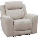 The appearance of Calgary Power Recliner with Power Headrest In Stone designed by Parker House in the traditional interior design. This stone piece of furniture was selected by 1StopBedrooms from Calgary Collection to add a touch of cosiness and style into your home. Sku: MCGR#812PH-STNE. Material: Top Grain Leather.
