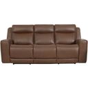 The appearance of Calgary Power Reclining Sofa with Power Headrest In Autumn Umber designed by Parker House in the traditional interior design. This autumn umber piece of furniture was selected by 1StopBedrooms from Calgary Collection to add a touch of cosiness and style into your home. Sku: MCGR#832PH-ATUB. Material: Top Grain Leather.