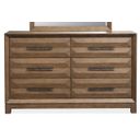 The appearance of Callisto Double Drawer Dresser In Bourbon Brown designed by Magnussen in the transitional interior design. This bourbon brown piece of furniture was selected by 1StopBedrooms from Callisto Collection to add a touch of cosiness and style into your home. Sku: B6396-22. Material: Oak Veneer.