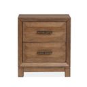 The appearance of Callisto Drawer Nightstand In Bourbon Brown designed by Magnussen in the transitional interior design. This bourbon brown piece of furniture was selected by 1StopBedrooms from Callisto Collection to add a touch of cosiness and style into your home. Sku: B6396-01. Material: Oak Veneer.