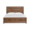 Callisto Queen Panel Storage Bed In Bourbon Brown