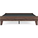 Calverson Mocha Queen Platform Bed without Headboard