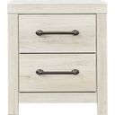 The appearance of Cambeck White Wash Two Drawer Night Stand designed by Signature Design by Ashley in the transitional interior design. This white wash piece of furniture was selected by 1StopBedrooms from Cambeck Collection to add a touch of cosiness and style into your home. Sku: B192-92. Material: Wood.