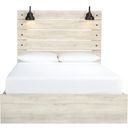 The appearance of Cambeck Whitewash Queen Panel Bed with One Side Storage designed by Signature Design by Ashley in the transitional interior design. This white wash piece of furniture was selected by 1StopBedrooms from Cambeck Collection to add a touch of cosiness and style into your home. Sku: B192-160;B192-54;B192-57;B100-13. Bed Type: Panel Bed. Material: Wood. Bed Size: Queen.