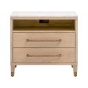 Bronze Bay Cambria 2 Drawer Nightstand In Natural Oak