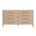 Bronze Bay Cambria 8 Drawer Double Dresser In Natural Oak