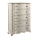 Cambric Helene Five Drawer Chest In Creme