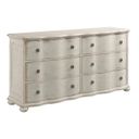 Cambric Helene Six Drawer Dresser In Creme