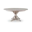 Camden Collin 64 Inch Round Dining Table In Rustic White