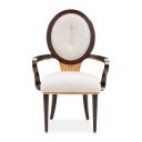 The appearance of Camellia Field Dining Arm Chair Set of 2 In Linen and Warm Pecan designed by Michael Amini in the transitional interior design. This linen/warm pecan piece of furniture was selected by 1StopBedrooms from Camellia Field Collection to add a touch of cosiness and style into your home. Sku: N9090004-400. Material: Solid Wood.