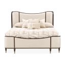Camellia Field King Upholstered Bed In Linen and Warm Pecan