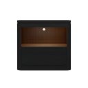 Camelot Nightstand with USB and LED In Black