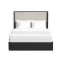 Camelot Queen Upholstered Bed In Black and Grey