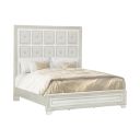 Camila King Upholstered Bed In Natural and Cream