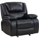 The appearance of Camila Upholstered Glider Recliner Chair Black designed by Coaster in the transitional interior design. This black piece of furniture was selected by 1StopBedrooms from Camila Collection to add a touch of cosiness and style into your home. Sku: 610246. Material: Upholstered.