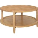 The appearance of Camillo Round Solid Wood Coffee Table In Maple Brown designed by Coaster in the transitional interior design. This maple brown piece of furniture  was selected by 1StopBedrooms from Camillo Collection to add a touch of cosiness and style into your home. Sku: 709698. Material: Wood.