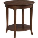 Campaigna Round Accent Table In Cafe Mocha