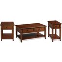 The appearance of Campbell Burnished Cherry End Table designed by Riverside Furniture in the transitional interior design. This brown piece of furniture  was selected by 1StopBedrooms from Campbell Collection to add a touch of cosiness and style into your home. Sku: 51709. Material: Wood.