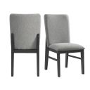 Canal Side Chair Set of 2 In Grey and Black