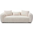 The appearance of Cancun Sofa In White designed by Glory in the modern / contemporary interior design. This white piece of furniture was selected by 1StopBedrooms from Cancun Collection to add a touch of cosiness and style into your home. Sku: G00932A-S Box 1;G00932A-S Box 2. Material: Boucle.