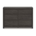 The appearance of Candanew Dresser In Charcoal designed by Signature Design by Ashley in the transitional interior design. This charcoal piece of furniture  was selected by 1StopBedrooms from Candanew Collection to add a touch of cosiness and style into your home. Sku: NCB3370-31. Material: Wood.