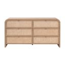 Cannes 6 Drawer Double Dresser In Natural Oak
