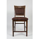 The appearance of Cannon Valley Nailhead Trim Upholstered Back Counter Stool Set of 2 In Medium Brown designed by Jofran in the transitional interior design. This medium brown piece of furniture was selected by 1StopBedrooms from Cannon Valley Collection to add a touch of cosiness and style into your home. Sku: 1511-BS380KD. Material: Acacia.