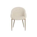 Caprielle Dining Armchair In Noah Ecru