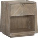 The appearance of Caracole Classic Earthly Delight Nightstand designed by Caracole in the transitional interior design. This brown piece of furniture was selected by 1StopBedrooms from Caracole Classic Collection to add a touch of cosiness and style into your home. Sku: CLA-019-0614. Material: Wood.