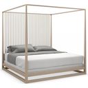 Caracole Classic Pinstripe Light Queen Bed In Oak