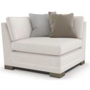 The appearance of Caracole Upholstery Deep Retreat L-Shaped Sectional Corner Piece Only designed by Caracole in the transitional interior design. This dark chocolate piece of furniture was selected by 1StopBedrooms from Caracole Upholstery Collection to add a touch of cosiness and style into your home. Sku: UPH-021-CR1-A. Material: Wood.