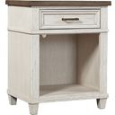 Caraway 1 Drawer Nightstand In Aged Ivory