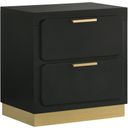 The appearance of Caraway 2-drawer Nightstand Bedside Table Black designed by Coaster in the modern / contemporary interior design. This black piece of furniture  was selected by 1StopBedrooms from Caraway Collection to add a touch of cosiness and style into your home. Sku: 224782. Material: Wood.