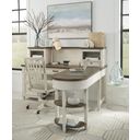 The appearance of Caraway Pedestal Desk And Return In White designed by Aspenhome in the country / farmhouse interior design. This white piece of furniture was selected by 1StopBedrooms from Caraway Collection to add a touch of cosiness and style into your home. Sku: I248-308-1;I248-307-1;I248-307H-1. Material: Wood.