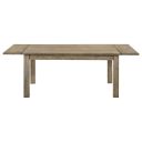 The appearance of Cardova 87-Inch Solid Wood Extension Dining Table In Vineyard Oak designed by Coaster in the rustic / southwestern interior design. This vineyard oak piece of furniture was selected by 1StopBedrooms from Cardova Collection to add a touch of cosiness and style into your home. Sku: 192921. Table Top Shape: Rectangular. Material: Rubberwood. Size: 39.25" x 63".