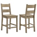 The appearance of Cardova Counter Height Dining Chair Set of 2 In Vineyard Oak designed by Coaster in the rustic / southwestern interior design. This vineyard oak piece of furniture was selected by 1StopBedrooms from Cardova Collection to add a touch of cosiness and style into your home. Sku: 192929. Material: Rubberwood.
