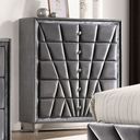 The appearance of Carissa Chest In Gray designed by Furniture of America in the transitional interior design. This gray piece of furniture  was selected by 1StopBedrooms from Carissa Collection to add a touch of cosiness and style into your home. Sku: CM7164C. Material: Wood.