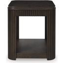 The appearance of Carlibrie End Table In Warm Brown designed by Signature Design by Ashley in the modern / contemporary interior design. This warm brown piece of furniture  was selected by 1StopBedrooms from Carlibrie Collection to add a touch of cosiness and style into your home. Sku: T700-3. Material: MDF.