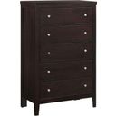 The appearance of Carlton 5-drawer Rectangular Chest Cappuccino designed by Coaster in the modern / contemporary interior design. This cappuccino piece of furniture was selected by 1StopBedrooms from Carlton Collection to add a touch of cosiness and style into your home. Sku: 202095. Material: Wood.