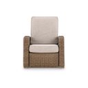 The appearance of Carmel Bay Outdoor Recliner In Beige designed by Signature Design by Ashley in the transitional interior design. This beige piece of furniture was selected by 1StopBedrooms from Carmel Bay Collection to add a touch of cosiness and style into your home. Sku: NCP790-825. Material: Fabric.